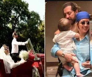 سفره هفت سین سوپر لوکس خونه ی شاهی بهرام رادان و زنش / رونمایی اروپایی پسرش بعد 1 سال