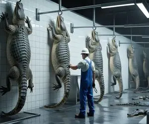 فرآوری تمساح؛ جمع آوری و پرورش میلیون ها تمساح برای پوست و گوشت لوکس