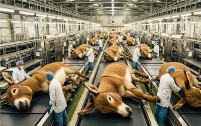 فرآوری خر؛ خر که فرتوت شد گوش تا گوش میبرن برا پولسازی