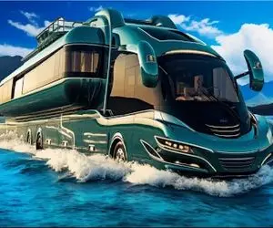 دنیای خودروسازی؛ ارسطو کمپرشو داد تبدیل کنن به کشتی بندازه تو آب بره سفر دور دنیا