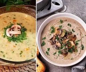 طرز تهیه سوپ قارچ و شیر با بهترین دستور / طعم عالی این سوپ رو از دست ندید