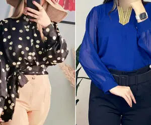 انواع شیک ترین مدل شومیز ها / دیگه تو مهمونی های عید با مانتو نشین شومیز بپوش جذاب