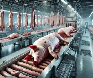 فرآوری خوک؛ میلیون ها خوک حرومی پرورش داده می شود و به هزاران تن کالباس بدل می شود