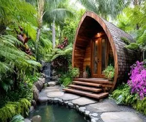 معماری خلاقانه؛ خونه ساختن تو تنه درخت برای زندگی ساده و سرشار از آرامش