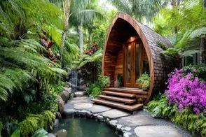 معماری خلاقانه؛ خونه ساختن تو تنه درخت برای زندگی ساده و سرشار از آرامش