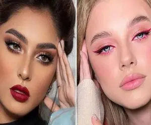 آرایش کل صورت تنها با یه رژ لب / بریز دور هر چی سرخاب سفید آب داری رژتو بیاری کافیه