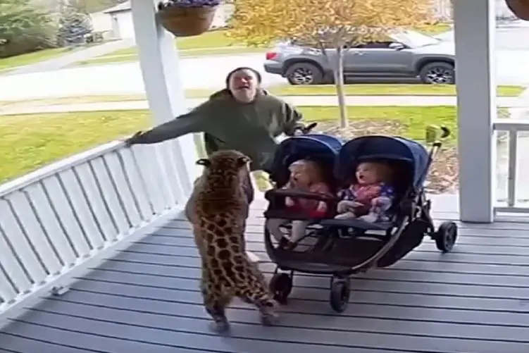 معماری طبیعت؛ پلنگ میخواست به بچه ها حمله کنه مامانه یهو روح پهلوونیش گل کرد لهش کرد