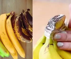 معجزه 3 ثانیه ای برای جلوگیری از سیاه شدن موز/ با این راه همیشه تو خونه موز تازه داری
