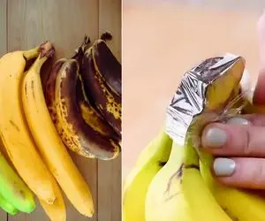 معجزه 3 ثانیه ای برای جلوگیری از سیاه شدن موز/ با این راه همیشه تو خونه موز تازه داری