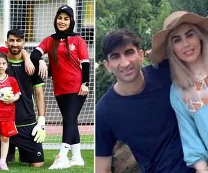 تیپِ توپ زنِ علیرضا بیرانوند وقتی با هم ستِ زدن ورزشی؛ راحتیه خانوم با لباس آقاش!