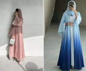 مانتو عبایی بلند برای نوروز/ یک تیپ خانومانه با این مانتو بزن همه دکورشون بیاد پایین