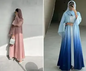 مانتو عبایی بلند برای نوروز/ یک تیپ خانومانه با این مانتو بزن همه دکورشون بیاد پایین