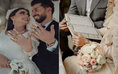 ژست های دلبرونه برا عکس عقد محضری؛ این عکسا رو نوه های عروس دوماد هم ببینن عشق میکنن