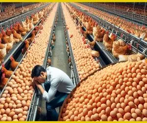 فرآوری مرغ؛ جوجه‌های سر از تخم در آورده رو میفرستن تو دستگاه رشدش سریع شه واسه سلاخی
