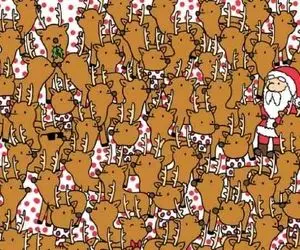 بازی فکری؛ اگه بتونی رودولف رو بین گوزن‌های شمالی پیدا کنی جزو ۱٪ برتری