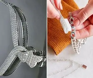 ترفند براق کردن انگشتر و اکسسوری های نقره کدر شده با کمک خمیردندان تنها در 2 دقیقه