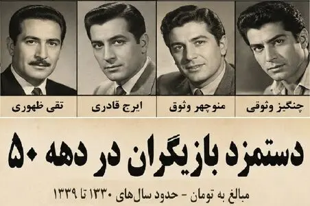 یاد ایام؛ دستمزد بازیگران دهه ۵۰؛ از منوچهر وثوقی و فردین تا چنگیز وثوقی