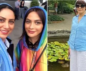 تیپ ژیمناست طور مارال فرجاد وقتی اون بالا مالاها میوَرزشه؛ این لباس عروسته الکی مثلا؟