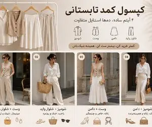 کپسول کمد تابستانی؛ فقط با ۴ آیتم ساده، یک دنیای استایل بساز بدون خرید اضافه