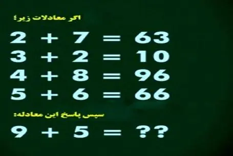 بازی فکری؛ اگه نابغه ی قرن خودتی و جات بالا بالاهاس عدد آخر رو بگو