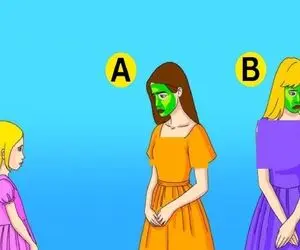 بازی فکری؛ مادر دختر مو طلایی را پیدا کنید