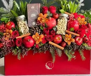 ایده های خلاقانه؛ دیزاین سبد میوه واسه یلدایی بردن خونه تازه عروس