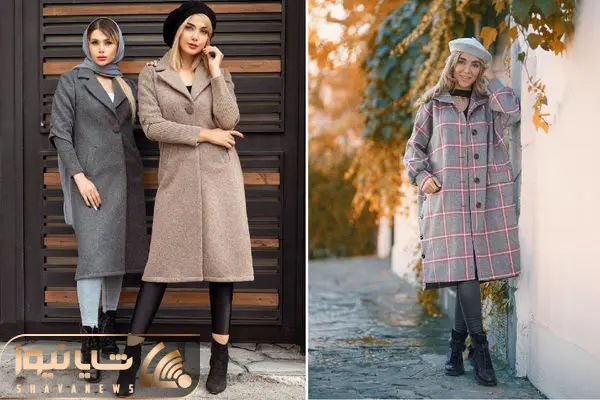 انواع استایل با مانتو پشمی