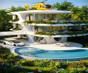 معماری خلاقانه؛ ویلای مخفی و فول آپشن ساختن وسط جنگل صعب العبور با هلیکوپتر میرن میان