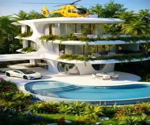 معماری خلاقانه؛ ویلای مخفی و فول آپشن ساختن وسط جنگل صعب العبور با هلیکوپتر میرن میان