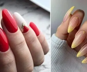 ایده های کاشت و طراحی ناخن بلند / واسه داشتن یه ژلیش خوشگل این مدلا پرفکتن