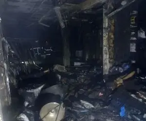 آتش‌سوزی در سنندج؛ ۲۰ مغازه طعمه حریق شدند