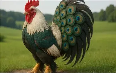 کارخانه حیوانات؛ با تزریق هورمون مرغ زینتی میلیاردی ساختن با طاووس مو نزنه