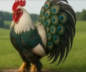 کارخانه حیوانات؛ با تزریق هورمون مرغ زینتی میلیاردی ساختن با طاووس مو نزنه