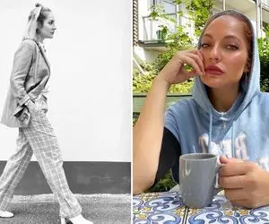 تیپ آلمانی "مهناز افشار" با پیژامه و پاشنه تق تقی؛ دَر و دیوار کج شد انقدر فتوشاپ زده!