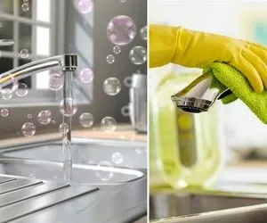 ترفندای ساده برای برق انداختن سینک ظرفشویی / اینجوری سینکت برق بزنه یه کدبانوی خفنی!