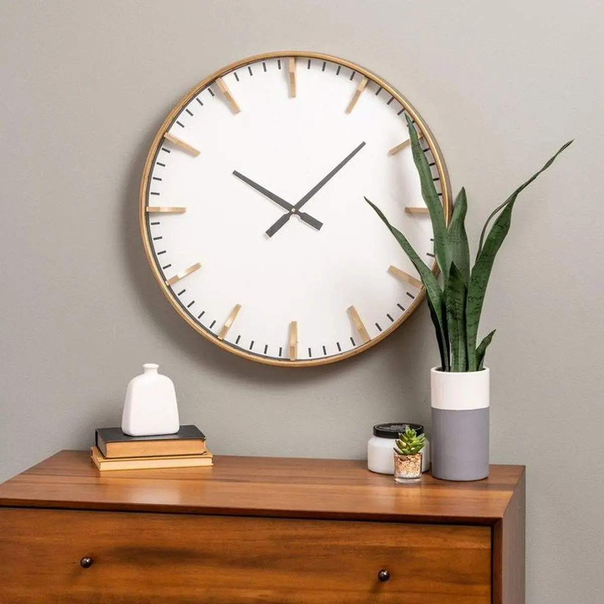 Gilded Minute Wall Clock