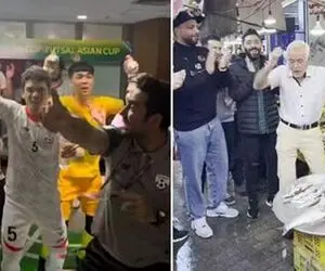 شادی‌های کوچک؛ رقص و همخونی تیم ملی افغانستانی با آهنگ صادق بوقی