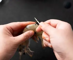 ترفند های خانگی؛ رگ های میگو رو تو 3 ثانیه با خلال دندان بگیرید