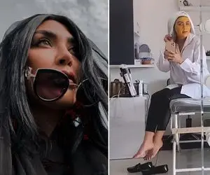 "مریم معصومی" واسه یه سلفی خودشو تو آسانسور چَپو چول کرد؛ چه آرایشی کوبوند رو صورتش!