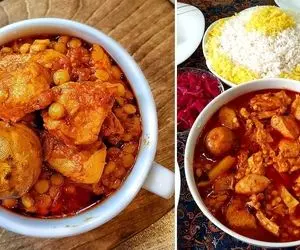 طرز تهیه خورش قیمه با مرغ/ دستور پخت سریع واسه وقتی که زمان نداری ولی دلت قیمه میخواد
