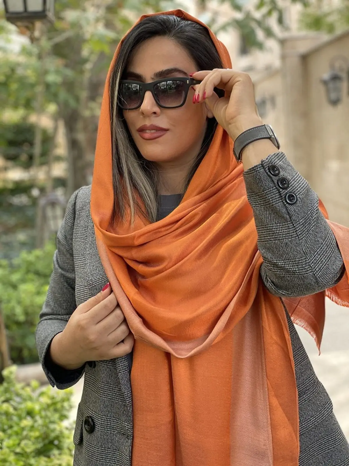 مانتو-طوسی-شال-نارنجی