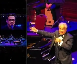 آواز همایونی؛ تو سالن میگن آب زنید راه را که همایون شجریان با انوشیروان روحانی میخونن