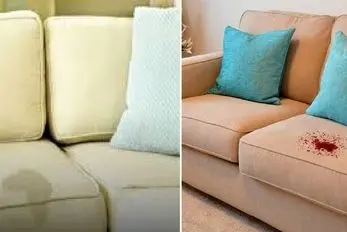 نحوه پاک کردن انواع و اقسام لکه از روی مبل پارچه ای؛ انجام گام به گام بدون پخش شدگی