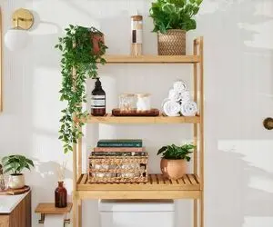 چیدانه خیلی قشنگ؛ سرویس بهداشتی خونت کوچیکه و نمیدونی چی رو کجا بذاری شلف بزار حله
