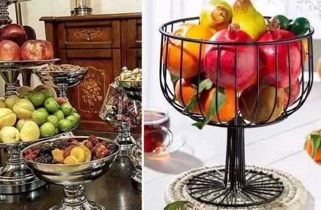 مدل دلبرانه ظرف میوه خوری؛ چیدمان میوه و انواع ظروف در جنس و نقش نگار مختلف امروزی