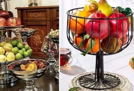 مدل دلبرانه ظرف میوه خوری؛ چیدمان میوه و انواع ظروف در جنس و نقش نگار مختلف امروزی