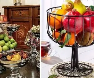 مدل دلبرانه ظرف میوه خوری؛ چیدمان میوه و انواع ظروف در جنس و نقش نگار مختلف امروزی