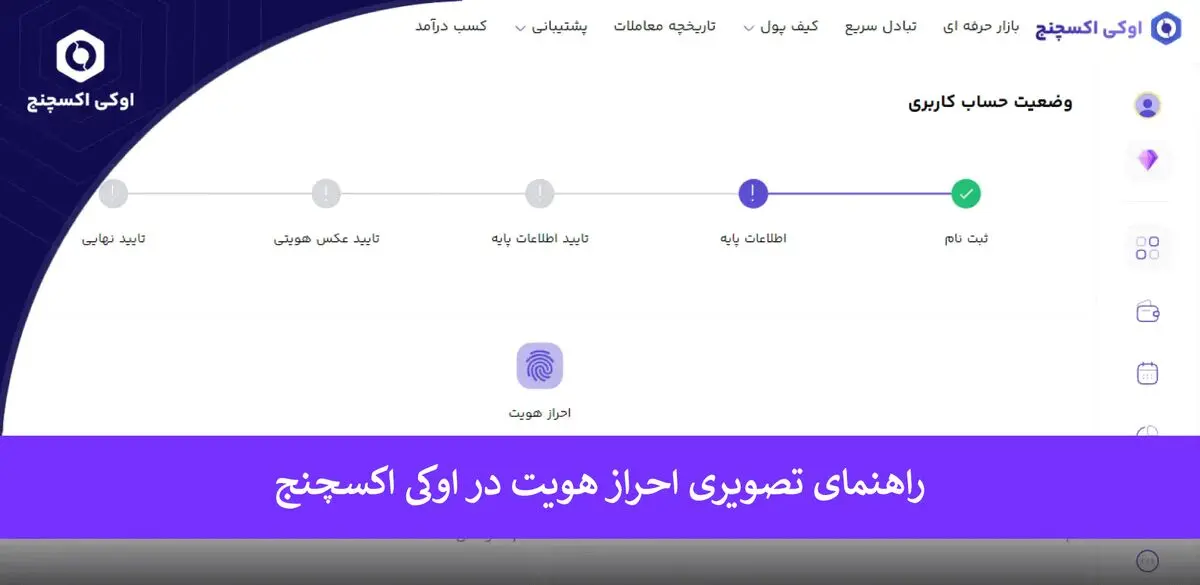 آشنایی با روند تایید حساب در صرافی اوکی اکسچنج - تصویر 1