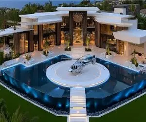 معماری خلاقانه؛ خونه ساختن هلیکوپر روش لنگر میندازه میلیاردرا برا دیدنش وقت گرفتن