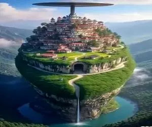 معماری خلاقانه؛ روستا ساختن توش مردم عادی زندگی میکنن زیرزمین خلافکارا و رو قله کدخدا